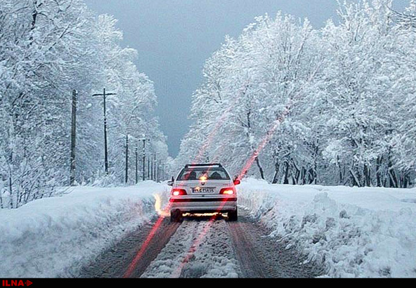 بارش برف و باران در محورهای مواصلاتی شمال و غرب کشور