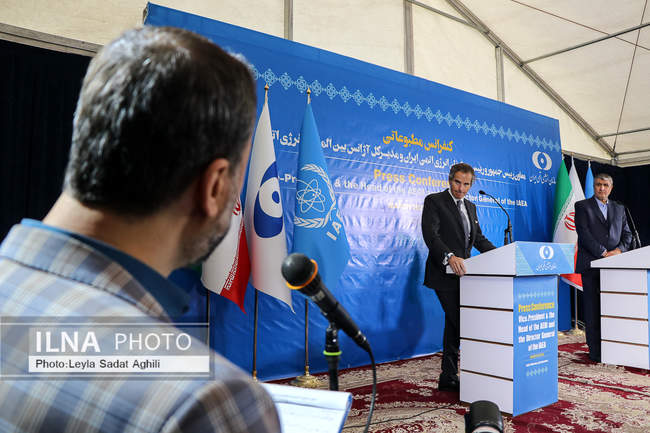 کنفرانس مطبوعاتی رئیس سازمان انرژی اتمی ایران و مدیرکل آژانس بین‌ال