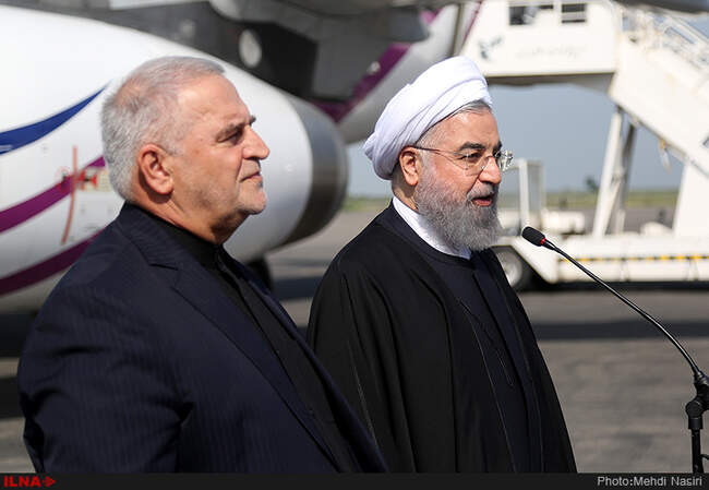ورود حسن روحانی به گرگان