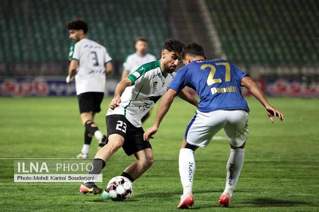 تساوی تیم فوتبال ذوب آهن اصفهان مقابل ملوان انزلی