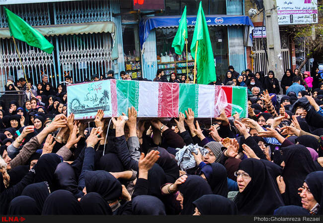 تشیع پیکر مطهر دو شهید گمنام در ساری‎