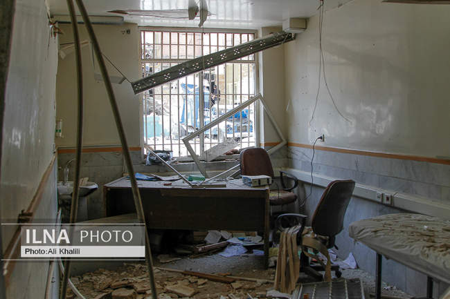 بازدید اصحاب رسانه از محل حمله صهیونیست‌ها در بازداشتگاه اوین