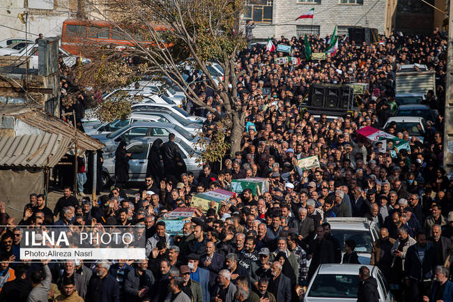 تشییع هشت لاله زهرایی در قزوین