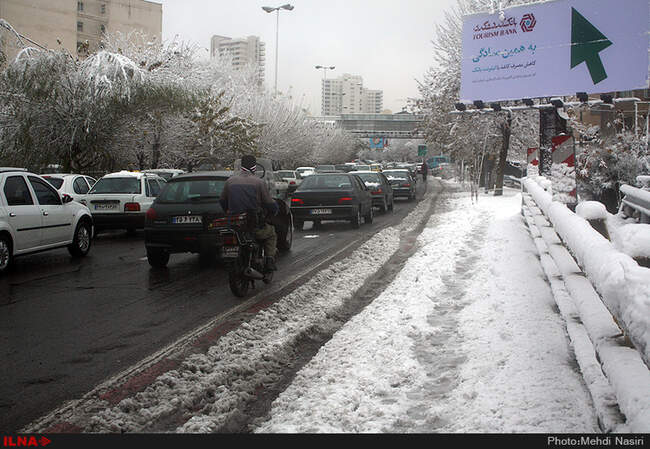 بارش برف پاییزی در تهران