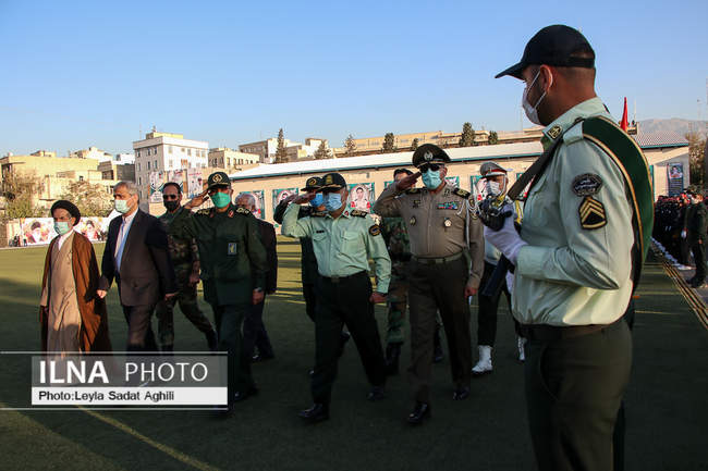 حضور  سردار رحیمی در مراسم صبحگاهی ستاد فاتب تهران