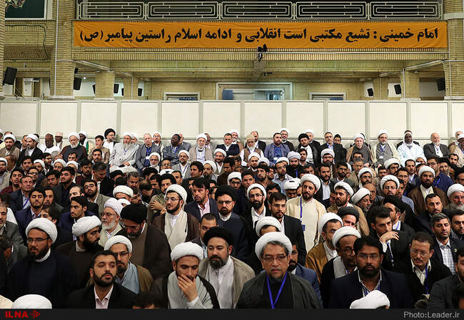 دیدار اعضای کنگره نقش شیعه درگسترش علوم اسلامی با رهبرانقلاب