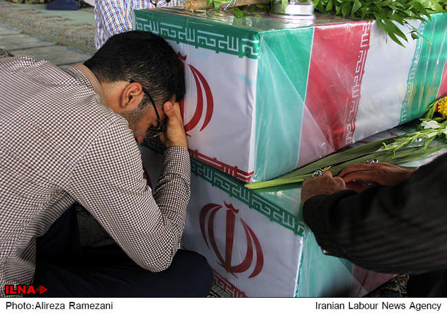 مراسم وداع با پیکرهای مطهر شهدای غواص