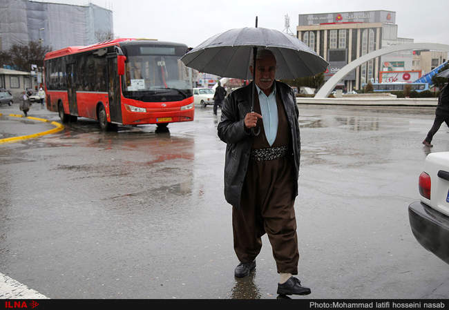 روز بارانی سنندج