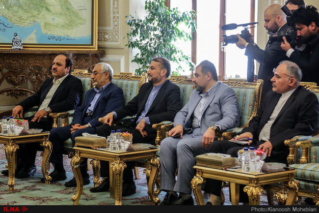 دیدار و نشست خبری روسای مجلس ایران و عراق