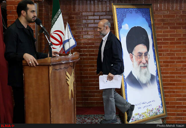  علیرضا محجوب در جمع دانشجویان دانشگاه ورامین