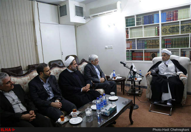 دیدار محمد رضا عارف با علما و مراجع تقلید