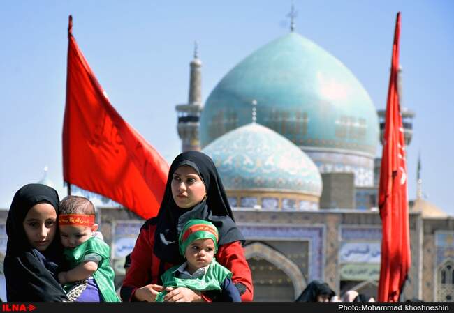 مراسم شیرخوارگان حسینی در حرم مطهر رضوی