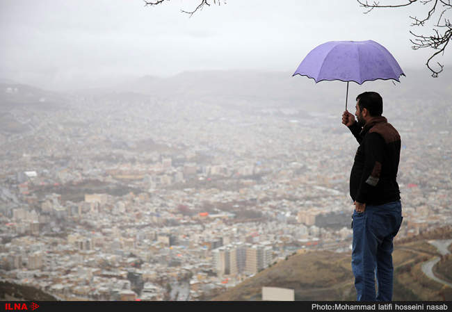 روز بارانی سنندج