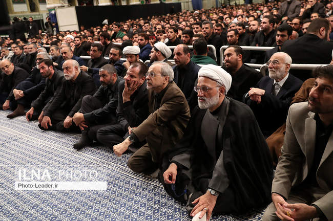 مراسم عزاداری حضرت اباعبدالله الحسین (ع) در شب تاسوعا با حضور رهبر مع