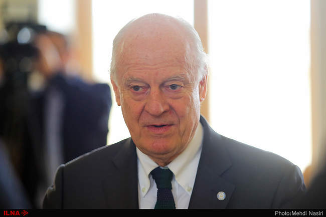 دیدار استفان دی‌میستورا  با حسین جابری انصاری