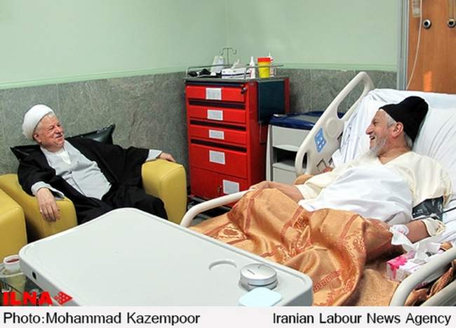 عیادت آیت الله هاشمی رفسنجانی از آیت الله یوسف صانعی