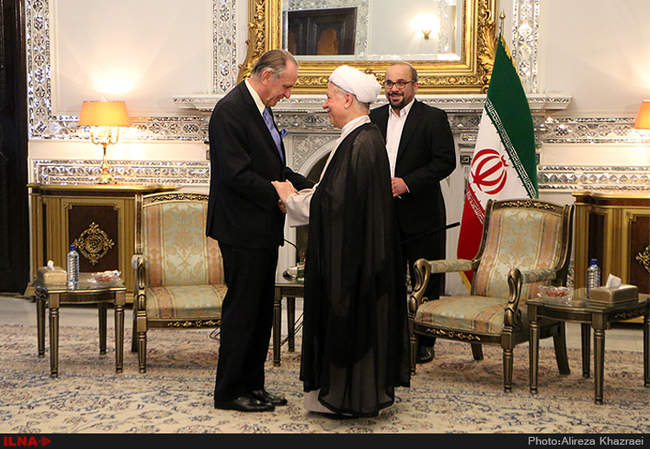 دیدار آیت الله هاشمی رفسنجانی با قائم مقام دبیر کل سازمان ملل متحد
