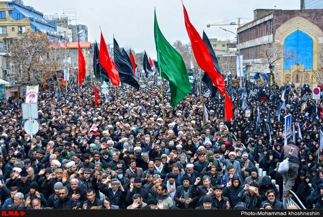 اجتماع عظیم عزاداران فاطمی و تشییع شهدای گمنام و مدافع حرم - مشهد