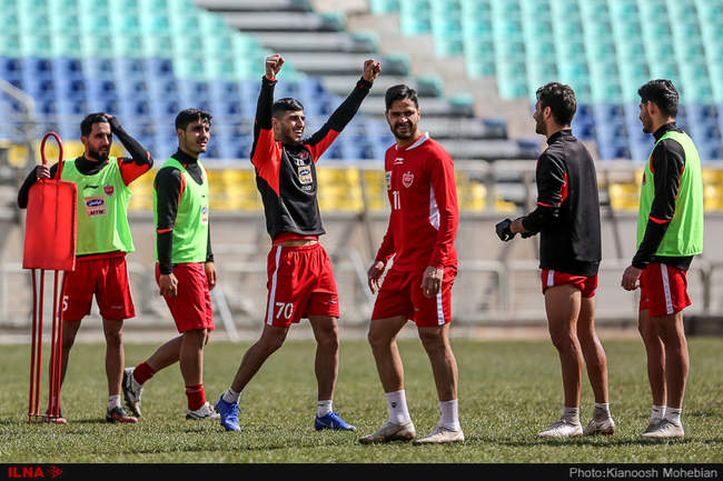 تمرین امروز تیم فوتبال پرسپولیس