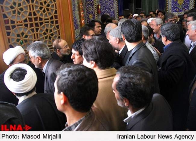 مراسم ترحیم سیده فاطمه خاتمی در مسجد حظیره یزد