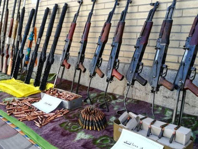 کشف محموله سلاح و مهمات جنگی توسط رزمندگان قرارگاه حمزه سید الشهدا(ع)