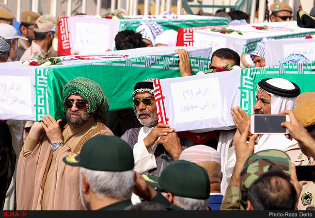 استقبال از ۷۵ شهید دوران دفاع مقدس در مرز شلمچه