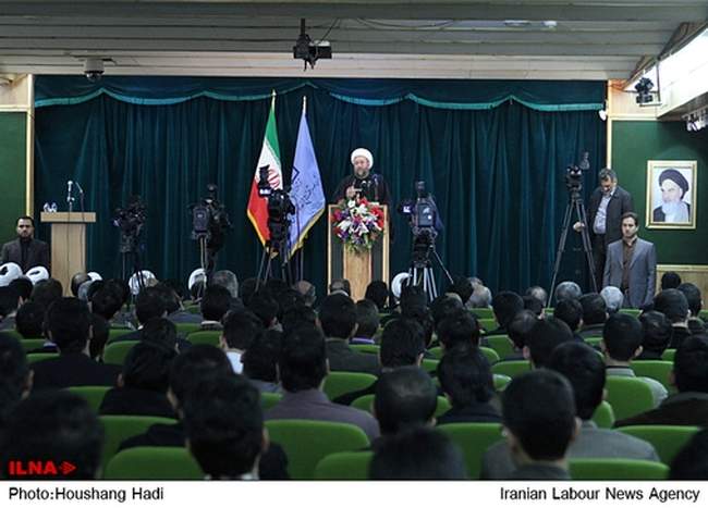 سخنرانی آیت‌الله آملی لاریجانی در دانشگاه علوم قضایی