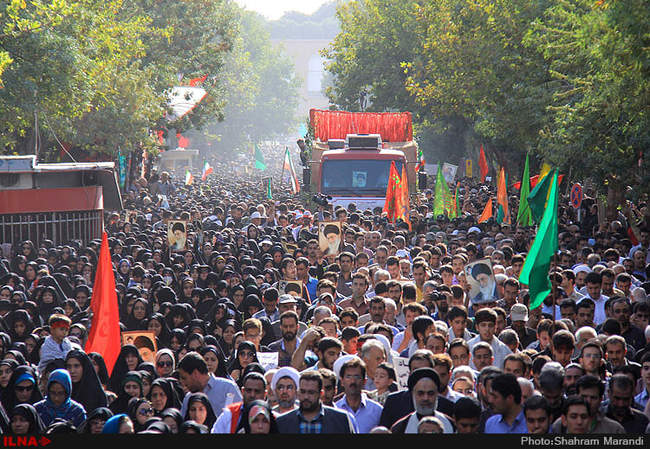 مراسم تشییع شهدای غواص و خط‌شکن-اصفهان