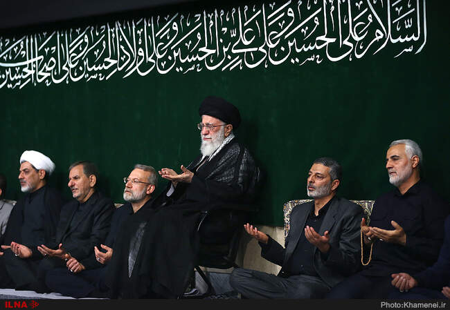 مراسم عزاداری شب تاسوعای حسینی با حضور رهبر معظم انقلاب اسلامی