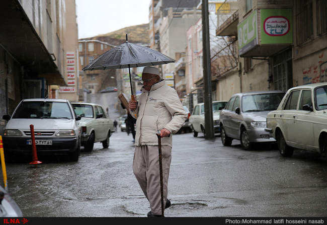 روز بارانی سنندج