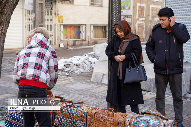 گزارش تصویری عکاس ایلنا  از دستفروشان خیابان خیام قزوین