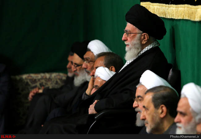 مراسم عزاداری و سوگواری شهادت حضرت فاطمه‌ی زهرا(س) با حضور رهبر انقل