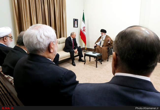 دیدار ولادیمیر پوتین با حضرت آیت‌الله خامنه‌ای رهبر انقلاب 