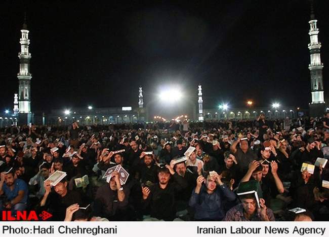 آیین‌ احیای شب بیست و یکم ماه رمضان / مسجد جمکران