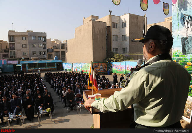 آیین بازگشایی مدارس با حضور سردار رحیمی
