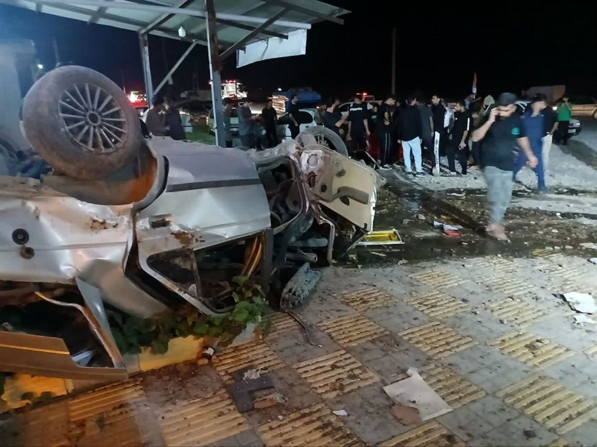 امدادرسانی به چهار مصدوم حادثه تصادف در محور بازفت_سه راهی شهرک تلورد 