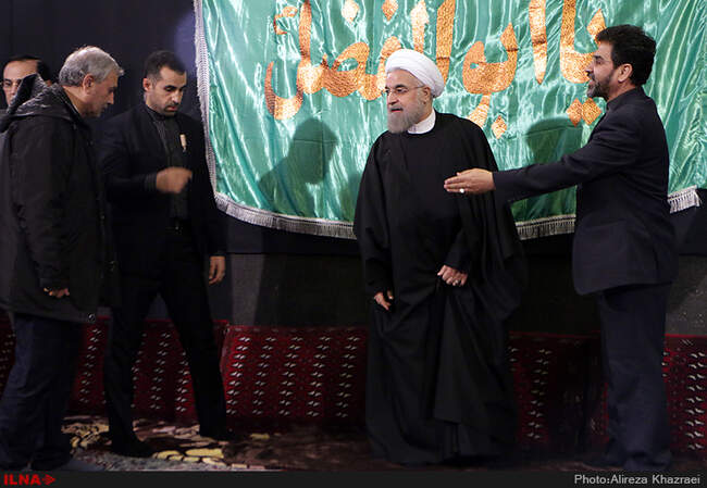 عزاداری رئیس جمهور و وزیر کار در جمع کارگران 