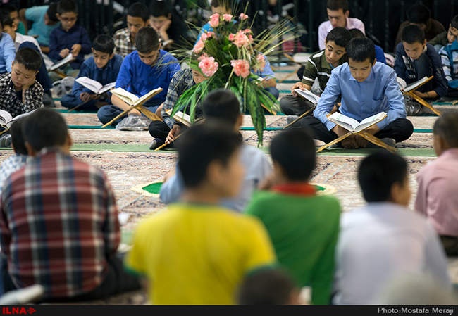 مراسم جزء خوانی قرآن کریم در حرم مطهر حضرت معصومه