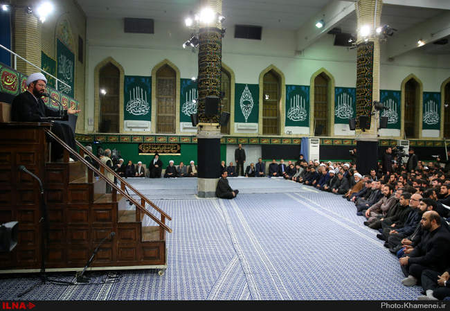 مراسم عزاداری و سوگواری شهادت حضرت فاطمه‌ی زهرا(س) با حضور رهبر انقل