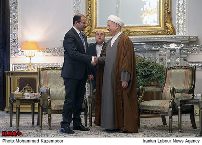 دیدار آیت‌الله هاشمی رفسنجانی با رئیس مجلس عراق