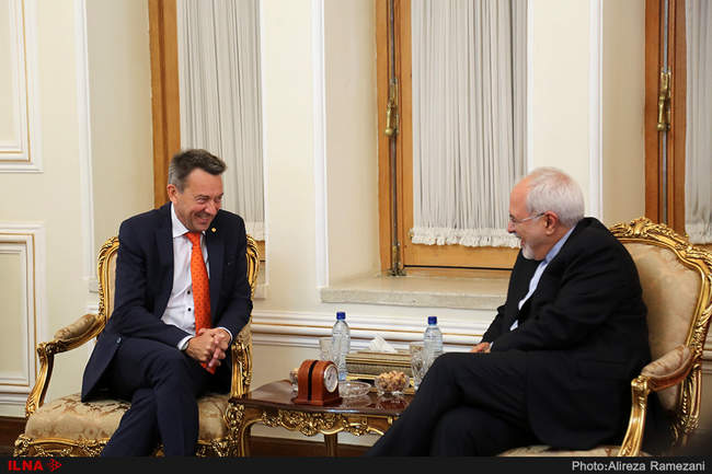 دیدار محمدجواد ظریف با رئیس کمیته بین المللی صلیب سرخ