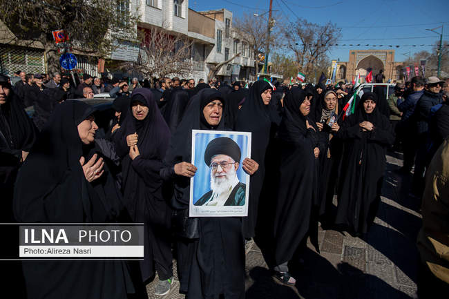 تجمع سوگواران رهبر شهید انقلاب در قزوین