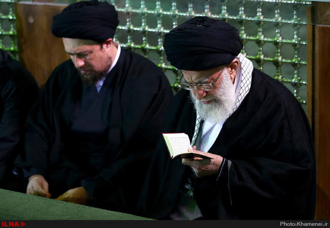 حضور رهبر انقلاب در مرقد مطهر امام راحل و گلزار شهدای بهشت زهرا