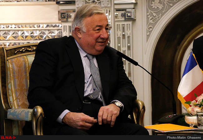 دیدار ژرار لارشه رئیس مجلس سنای فرانسه با آیت الله هاشمی رفسنجانی رئ�