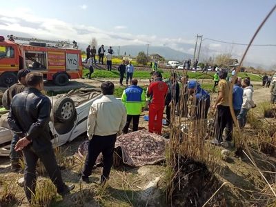 برخورد قطار و پژو با 2 فوتی در استان