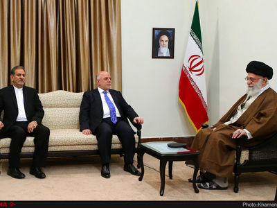 دیدار حیدر العبادی نخست‌وزیر عراق با مقام معظم رهبری