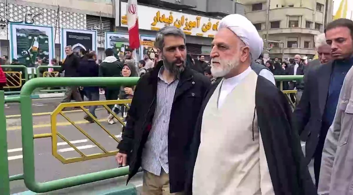 حضور رئیس قوه قضاییه در صفوف مردم در راهپیمایی روز قدس