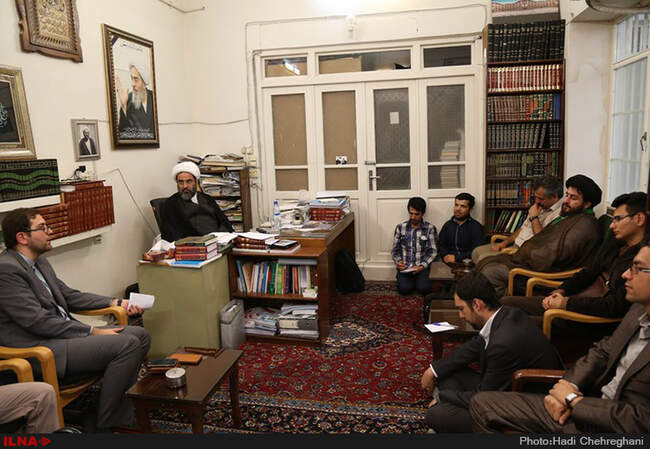 دیدار اعضای سازمان جوانان حزب اسلامی کار با علمای استان قم