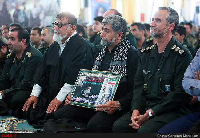 حضور مسئولان و فرماندهان نظامی در مراسم بزرگداشت شهید محسن حججی