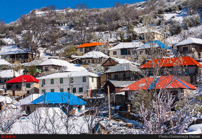 برف بهاری در چهاردانگه ساری